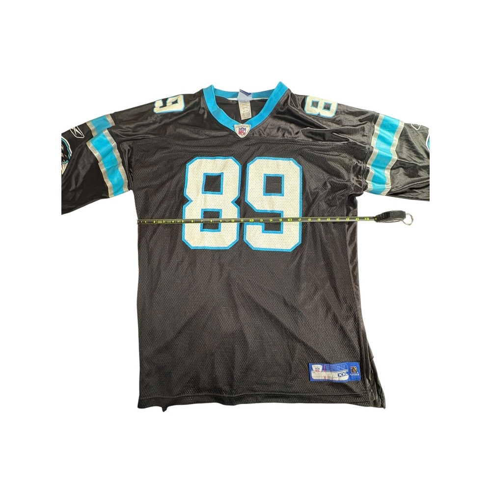 Reebok NFL Carolina Panthers Steve Smith 89 Jersey Mens XXL Black Mesh Football - Picture 9 of 13
